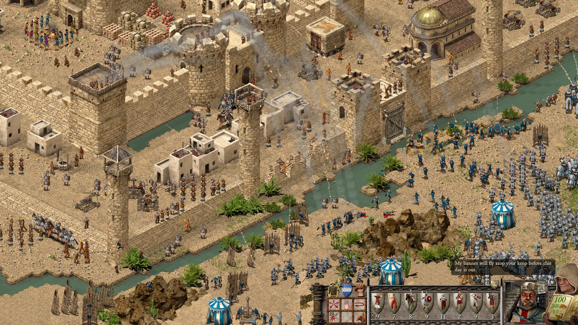 осада крепости Stronghold Crusader: Definitive Edition