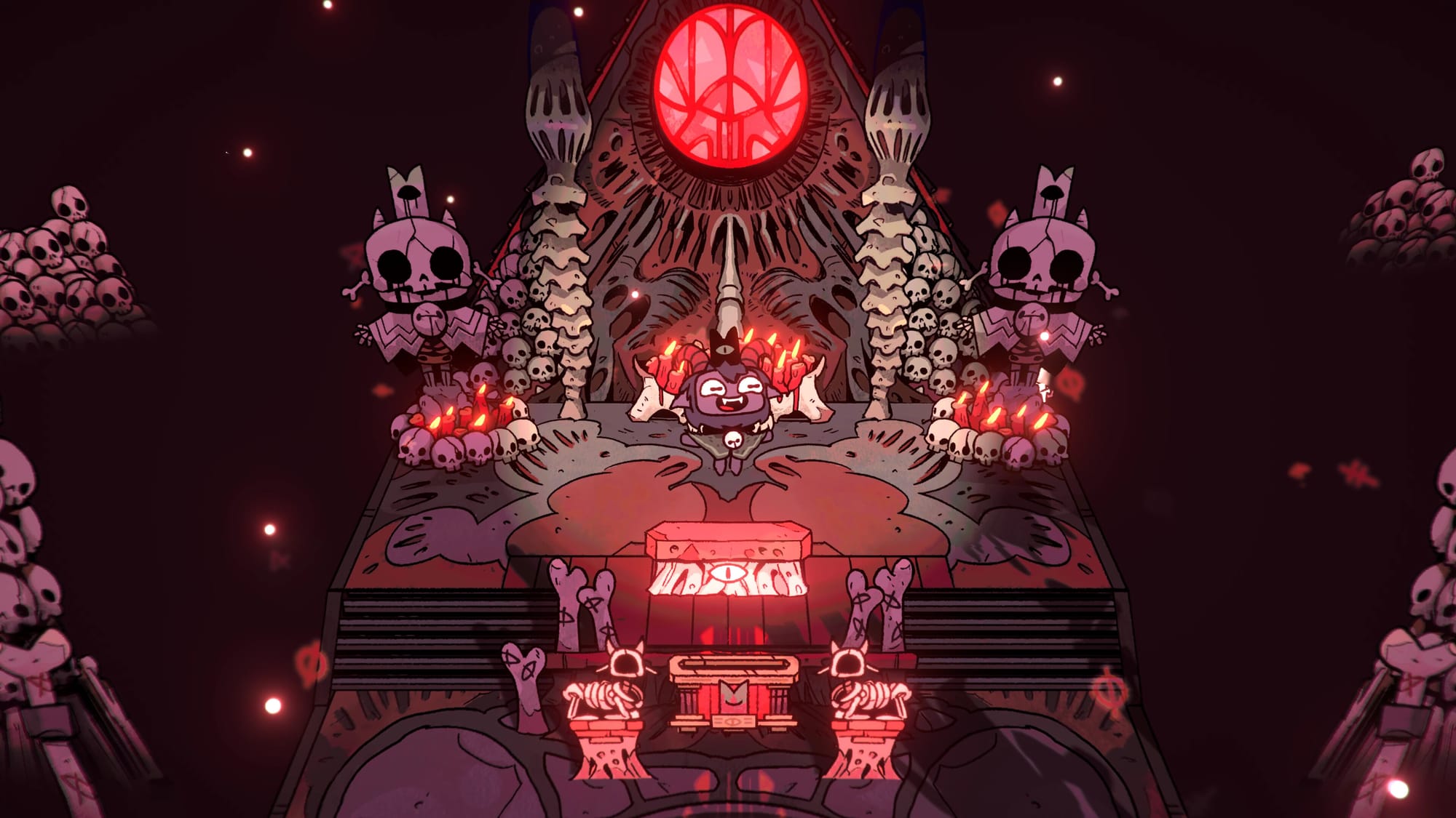 демонический трон овечки Cult of the Lamb