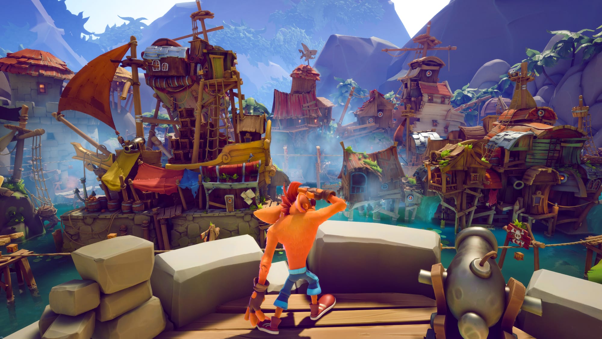 Крэш осматривает территорию Crash Bandicoot 4: It’s About Time