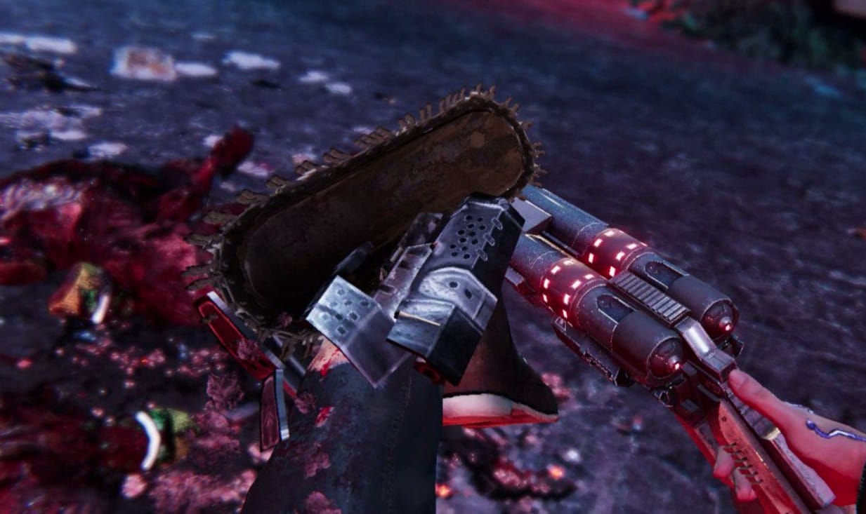 классическая бензопила в Turbo Overkill