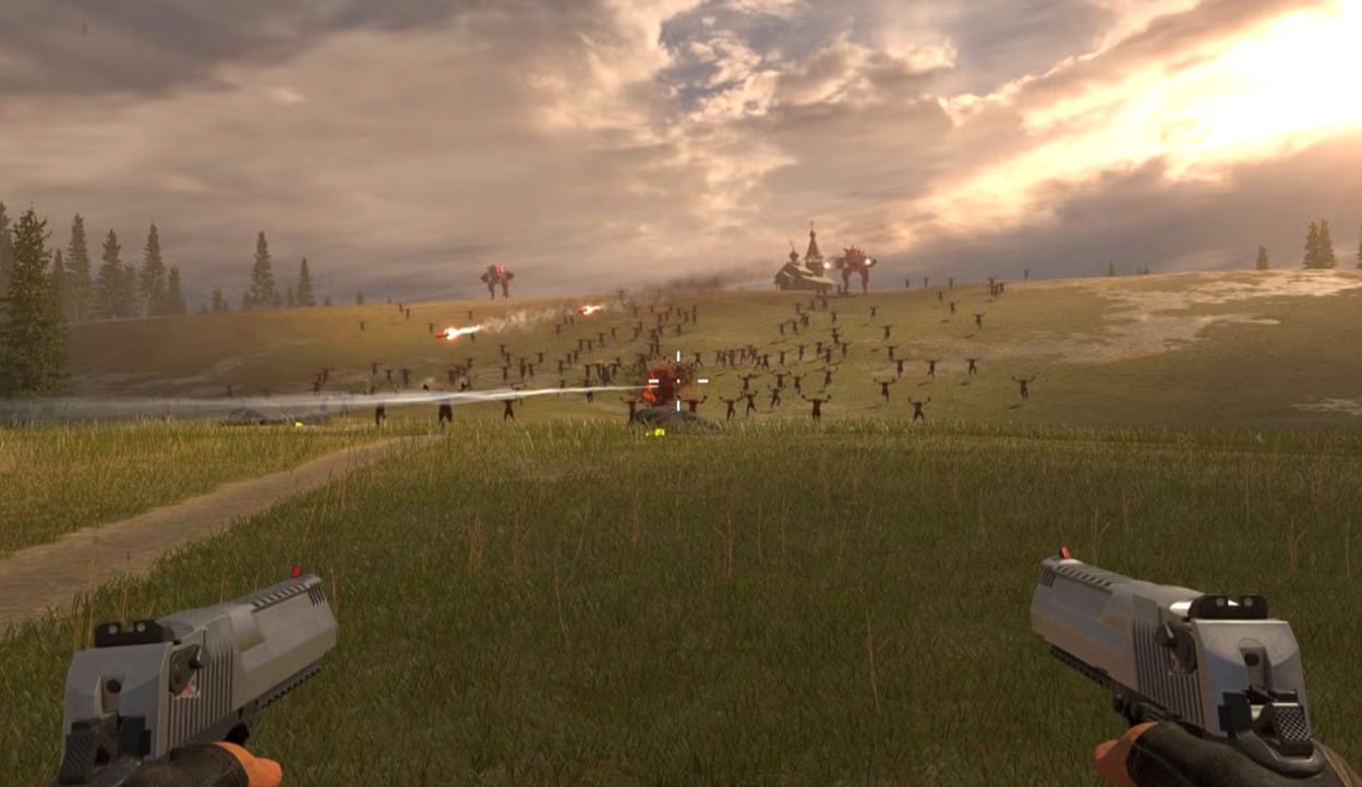 Пара полуавтоматических пистолетов Serious Sam: Siberian Mayhem