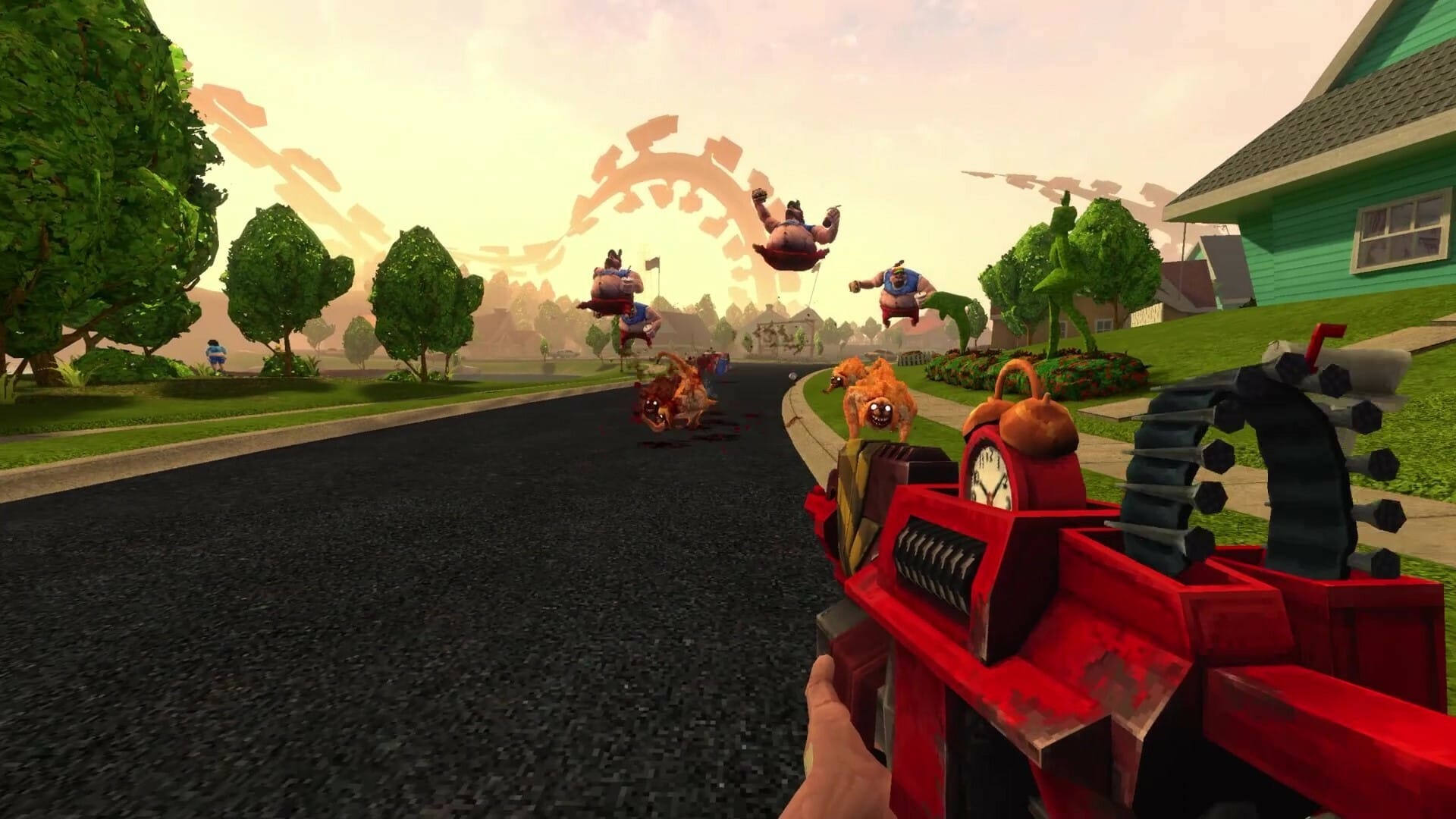 куча противников в Postal: Brain Damaged