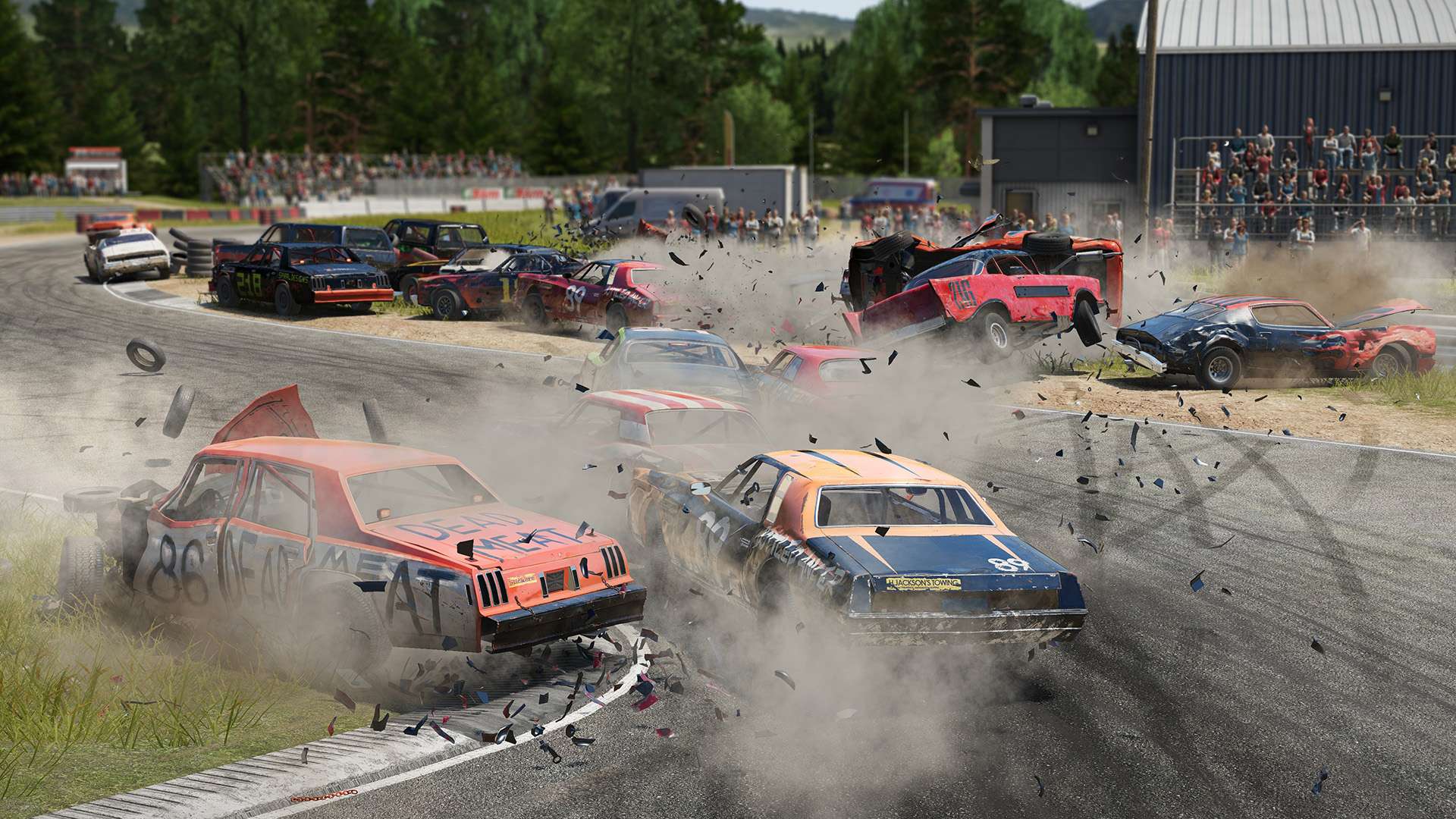 в Wreckfest все машины на обочинах