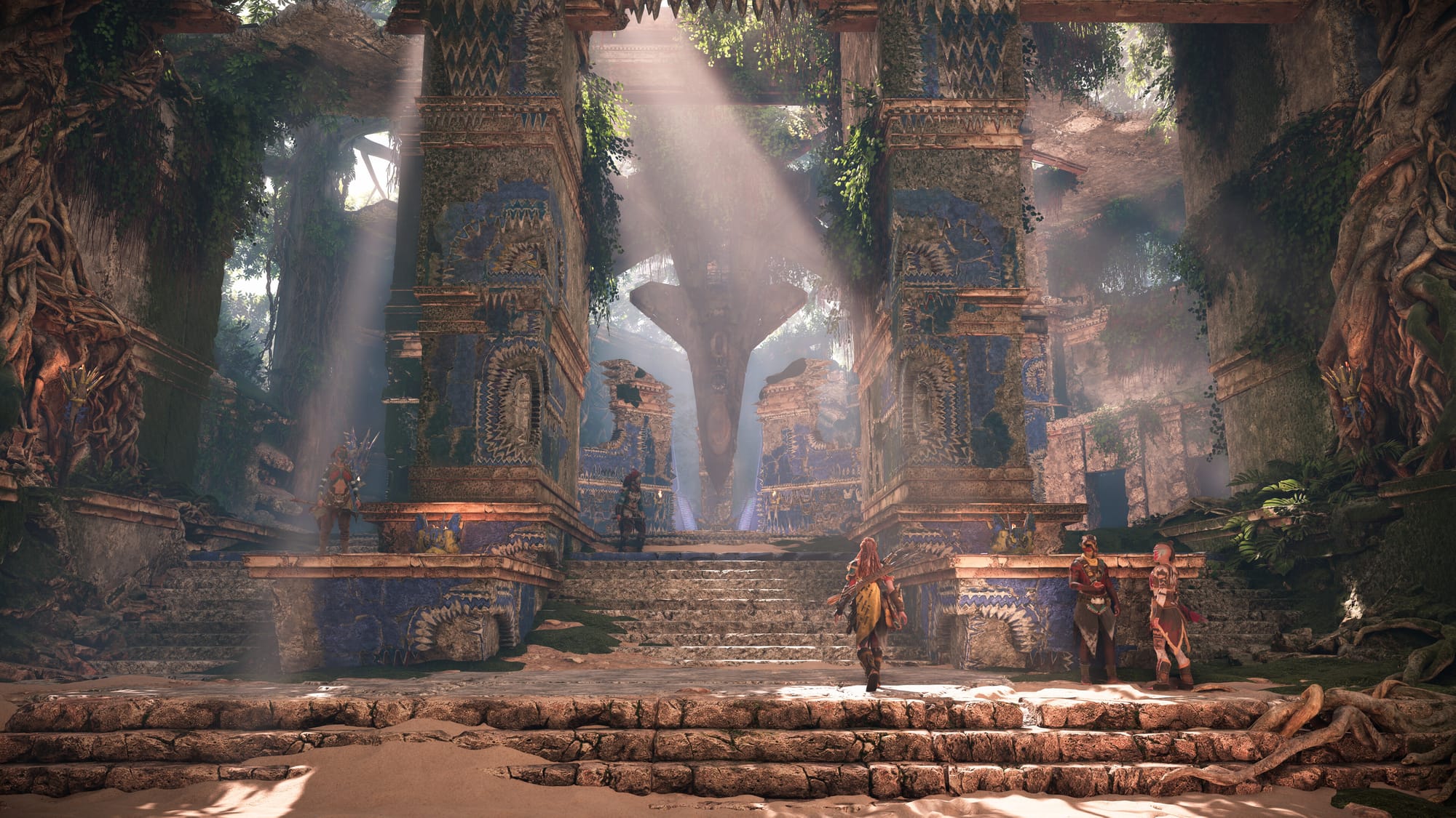 Элой заходит в замок Horizon Forbidden West