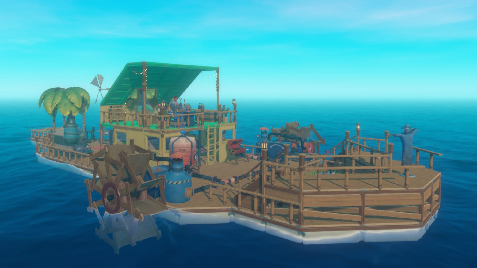 плот в Raft похож на целый корабль