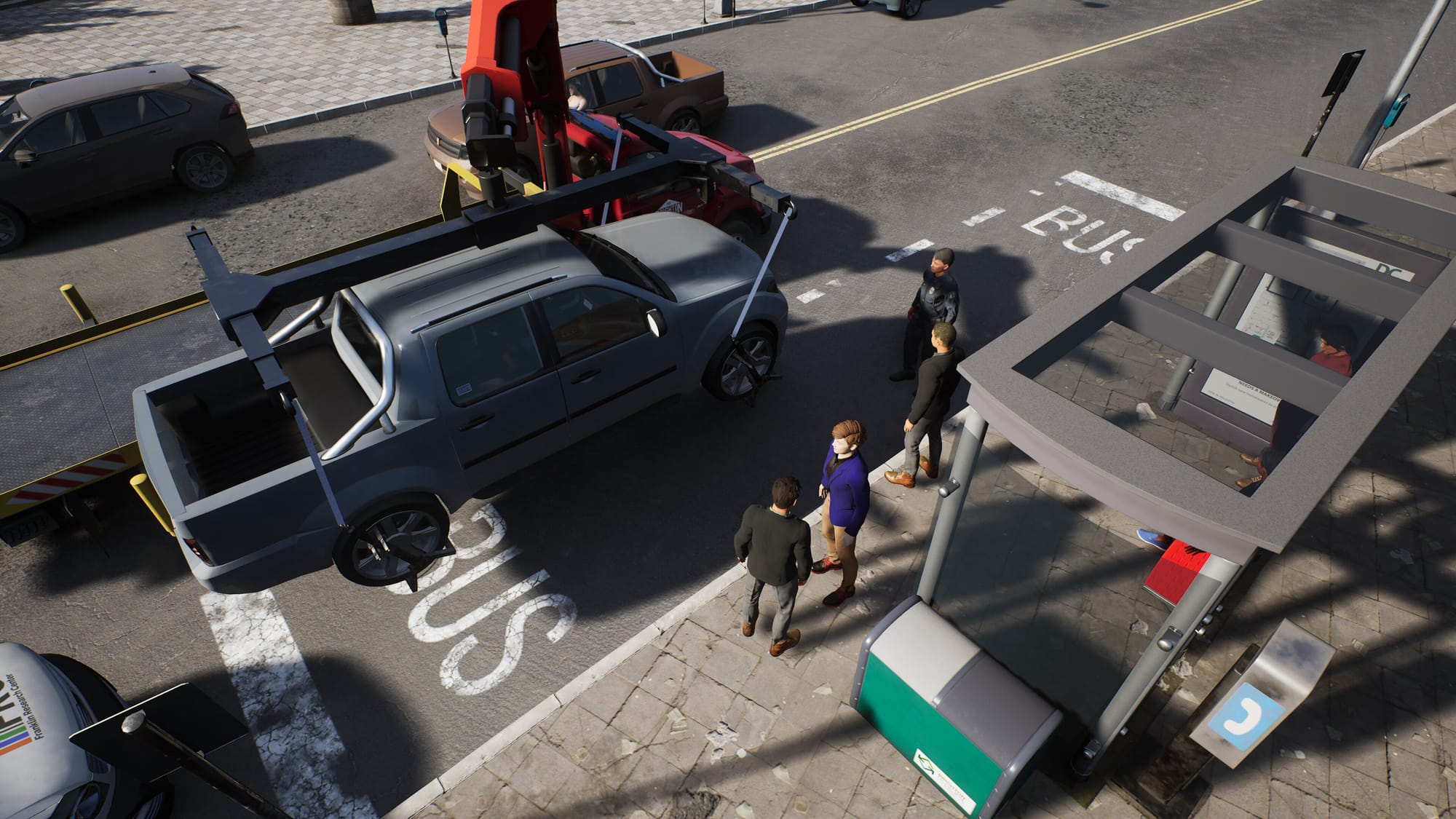 эвакуатор забирает авто на штраф-стоянку Police Simulator: Patrol Officers