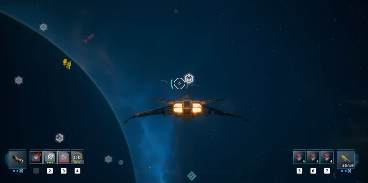 перехватчик в Everspace 2 обладает хорошей огневой мощью