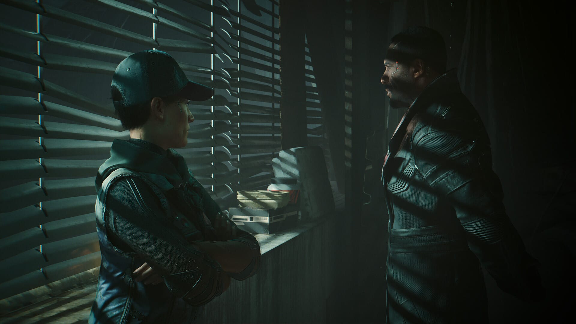 общение персонажей в офисе Cyberpunk 2077: Phantom Liberty