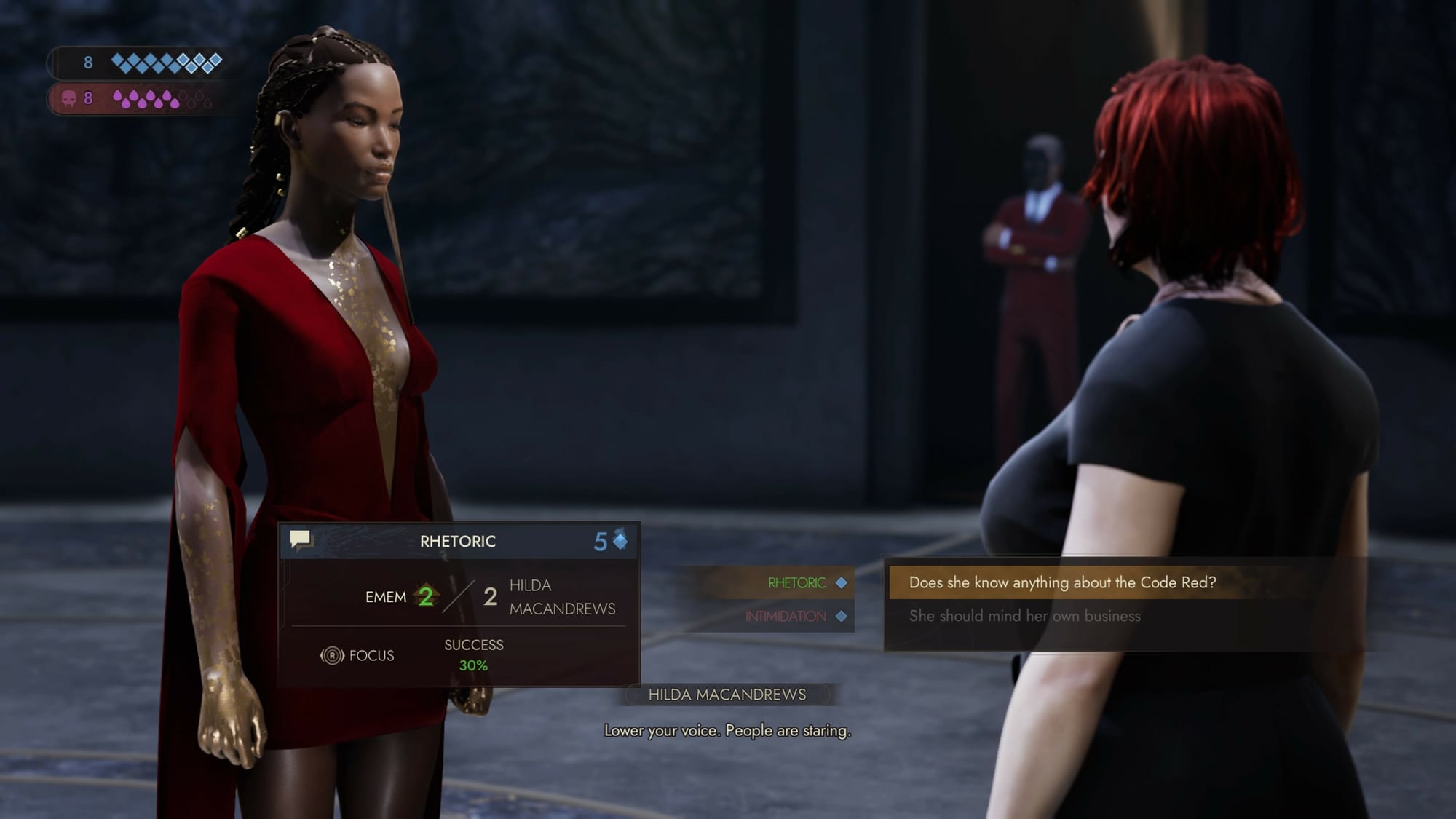 Vampire: The Masquerade – Swansong интерфейс