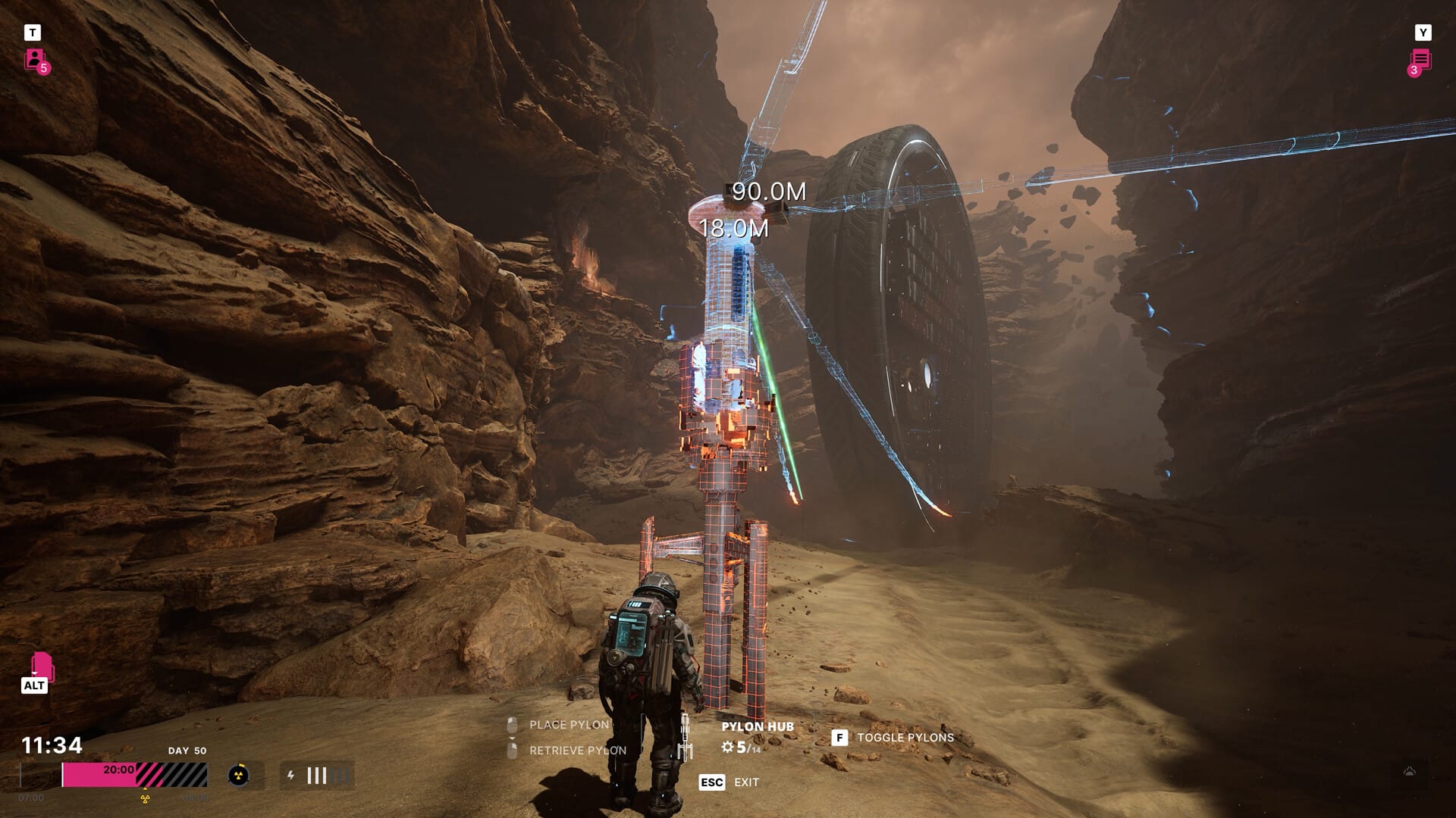 герой ставит радиостанцию в The Alters