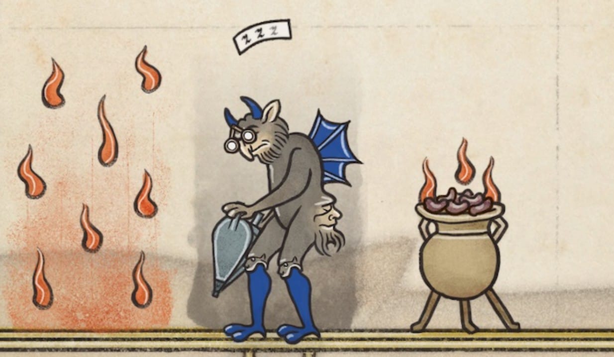 Дьявол в Inkulinati владеющий ревом