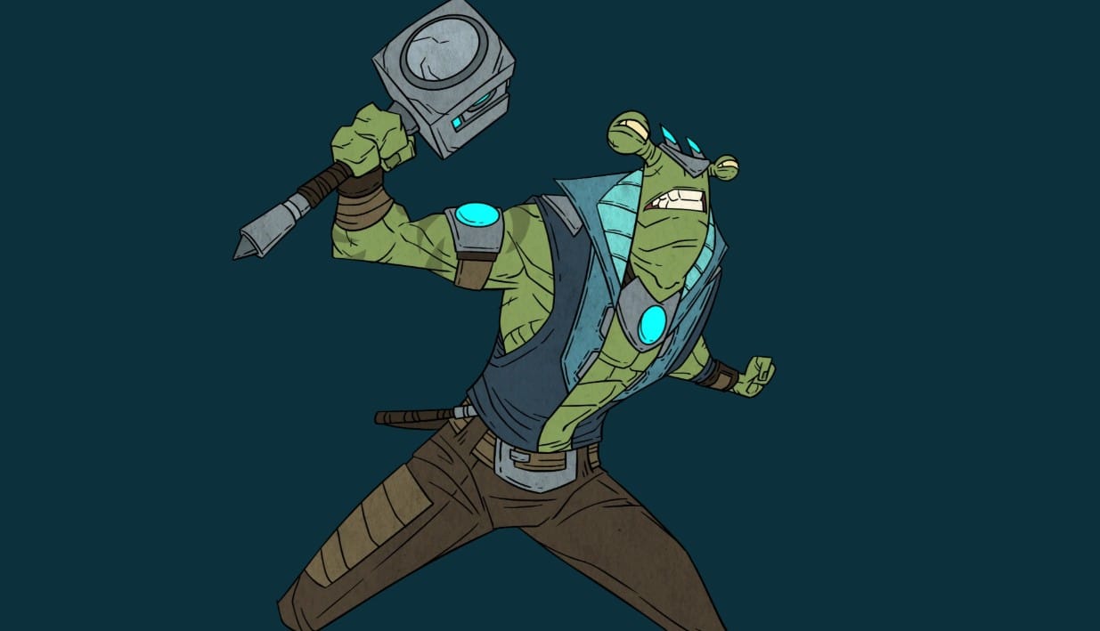 Смит всегда с телескопическим молотком в Griftlands