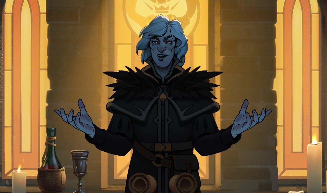 Мортис - сильный маг Knock on the Coffin Lid