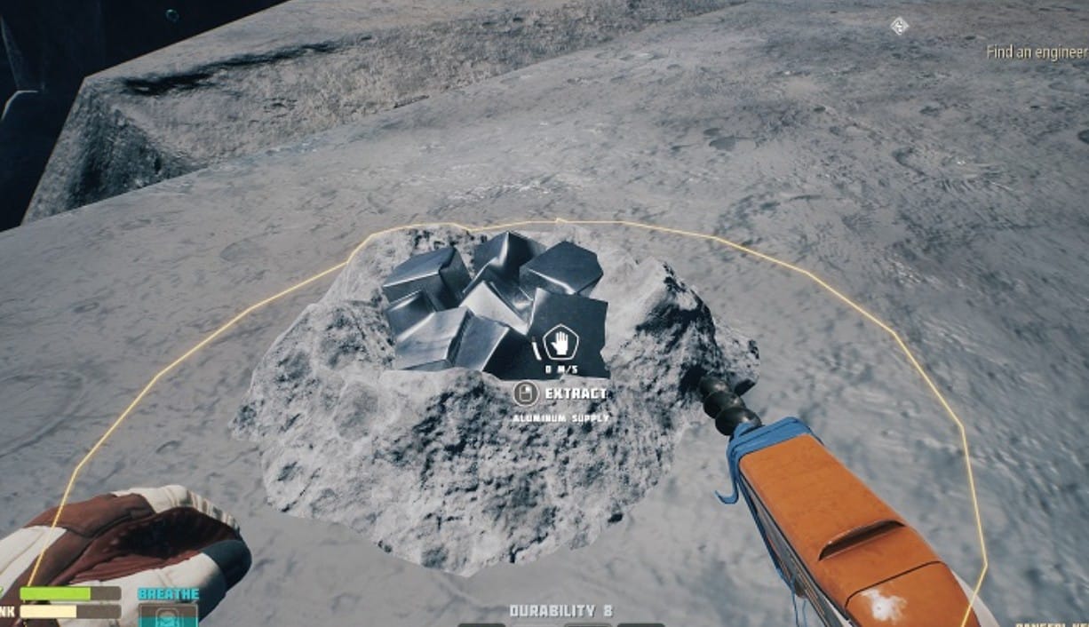 алюминий в Breathedge не так легко добыть