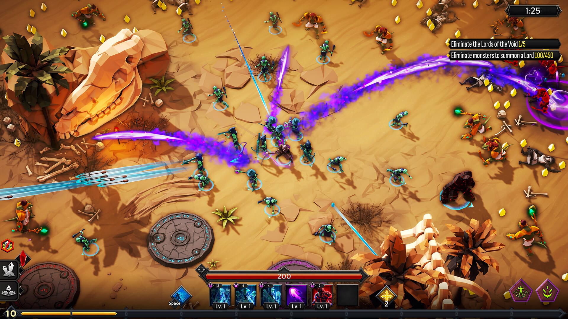 сражение в пустыне в Soulstone Survivors