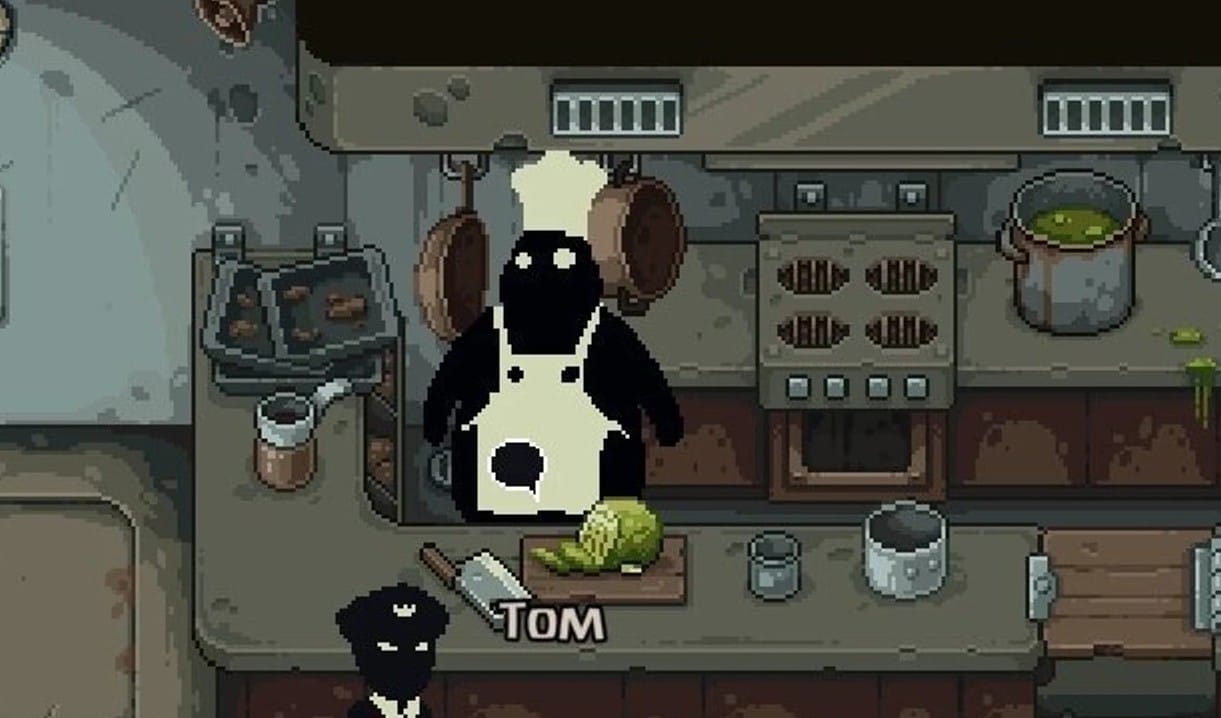 Том- местный повар в Beholder: Conductor