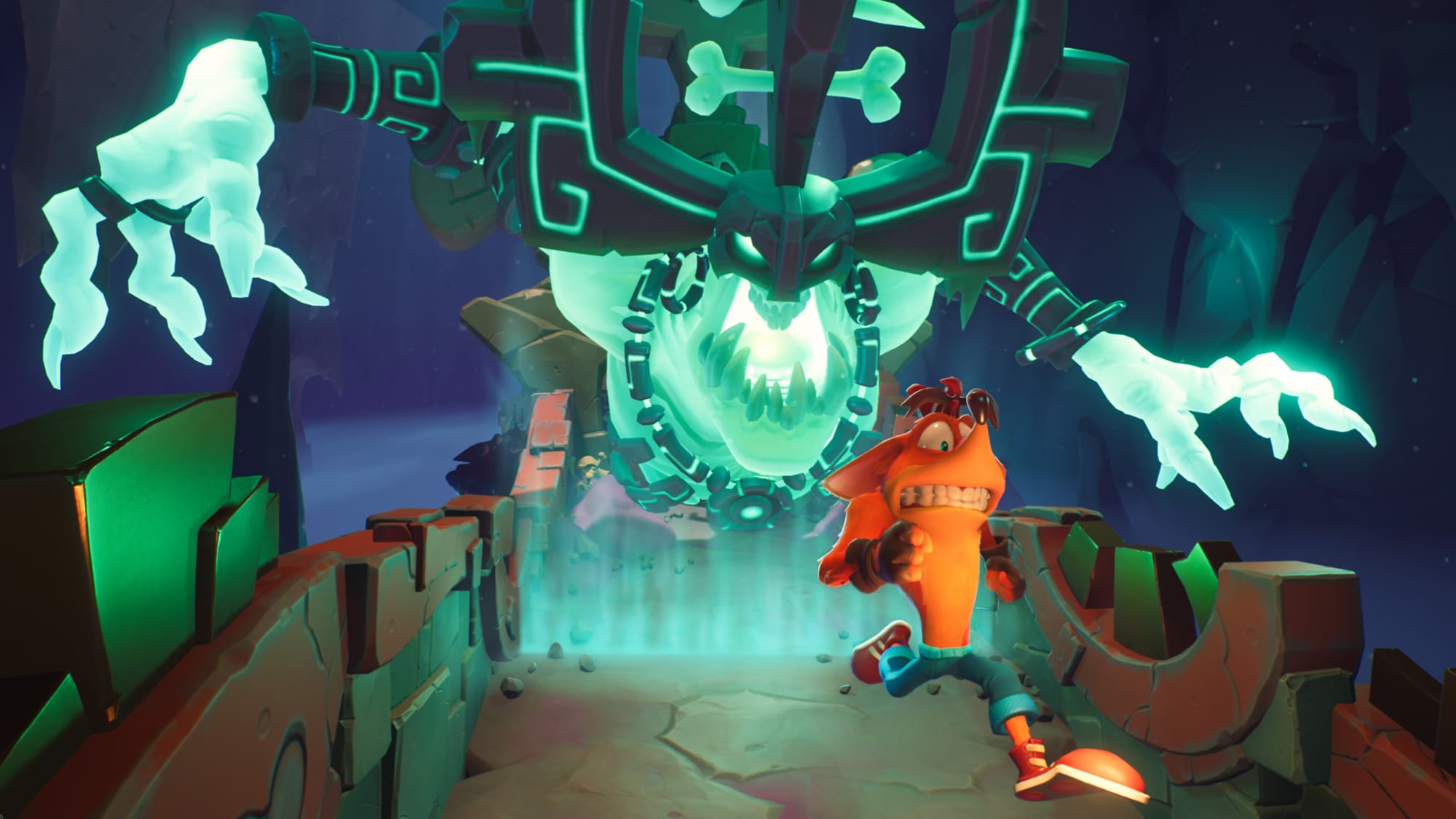 Крэш бежит на испуге Crash Bandicoot 4: It’s About Time