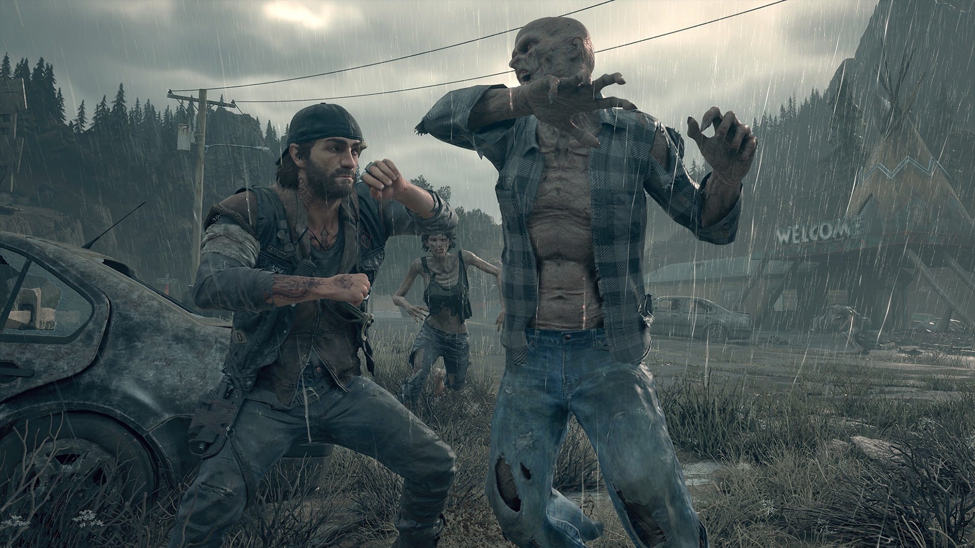 зомби нападают на Дикона в Days Gone Remastered