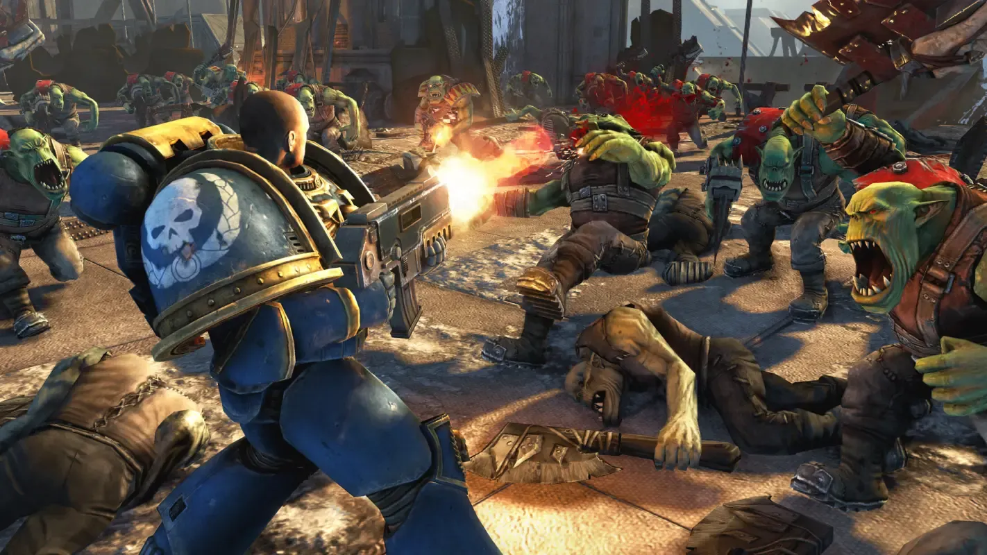 герой против орков в Warhammer 40,000: Space Marine 2