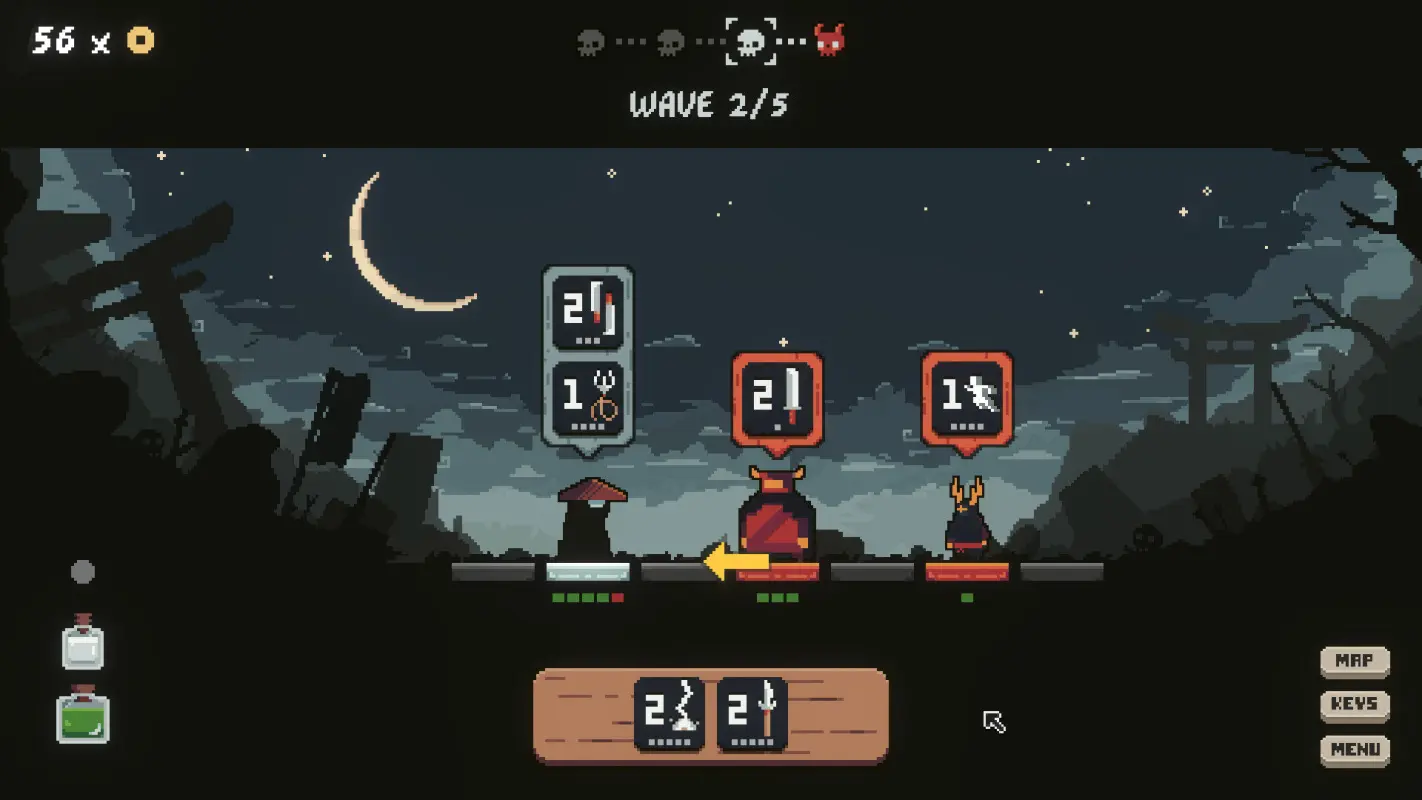 странник - путешествующий воин в Shogun Showdown