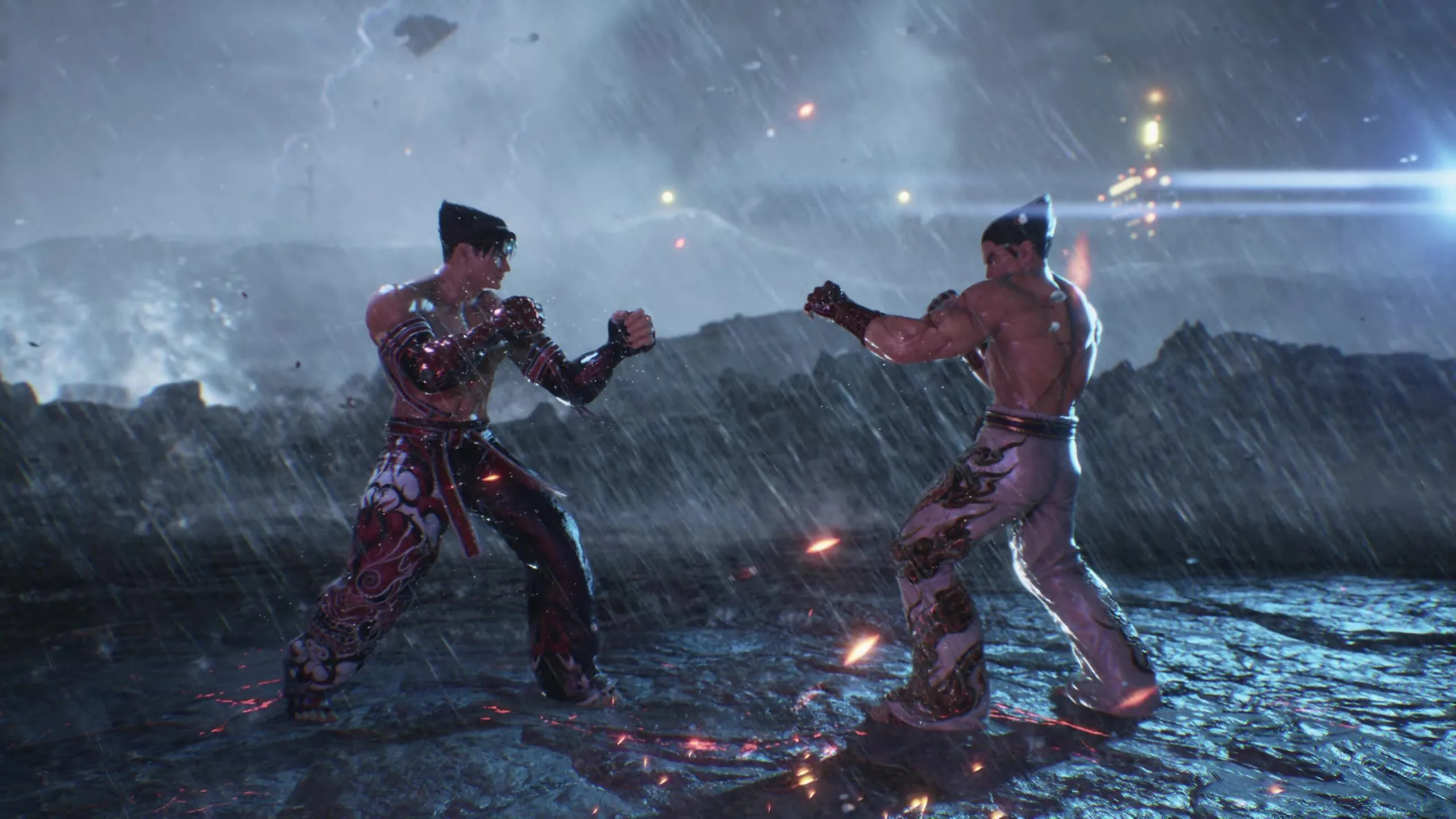 бой под дождем в Tekken 8