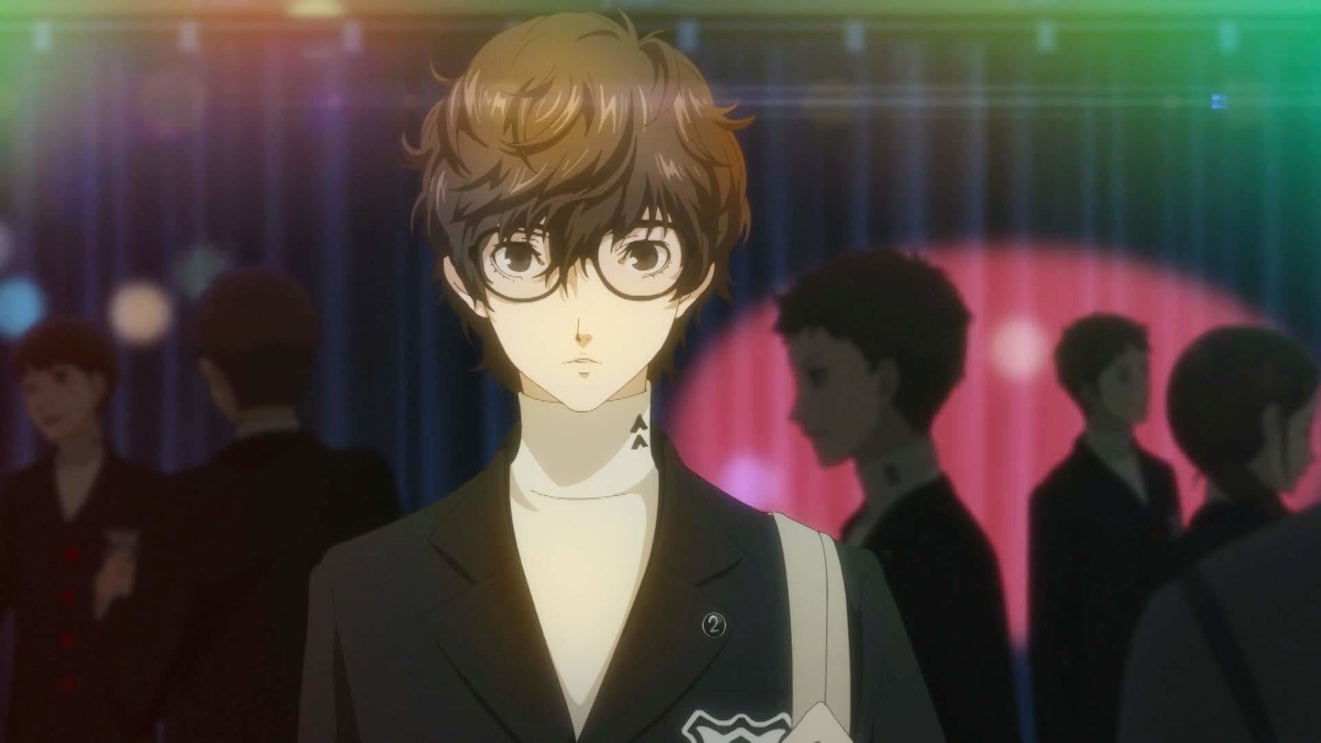 ученик в очках на дискотеке Persona 5 Royal