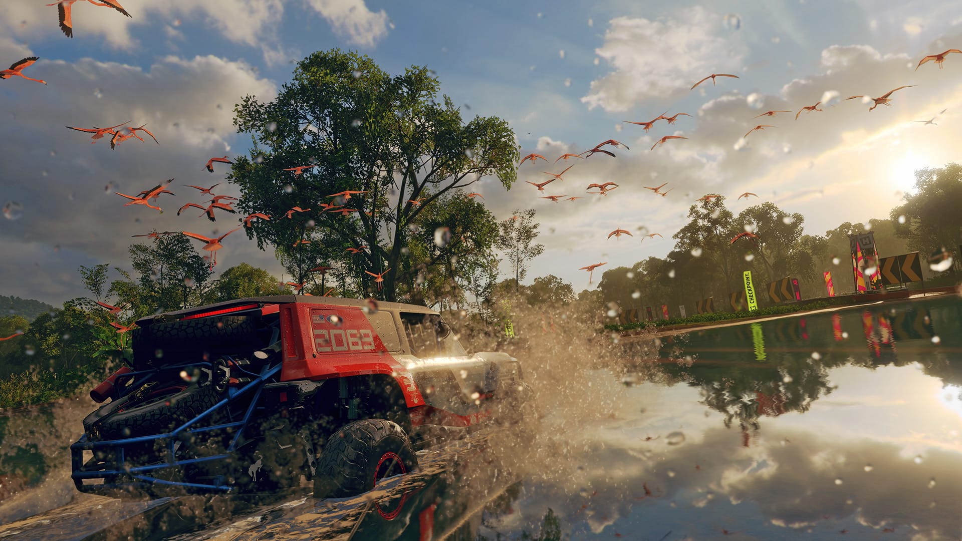внедорожник едет по воде в Forza Horizon 5