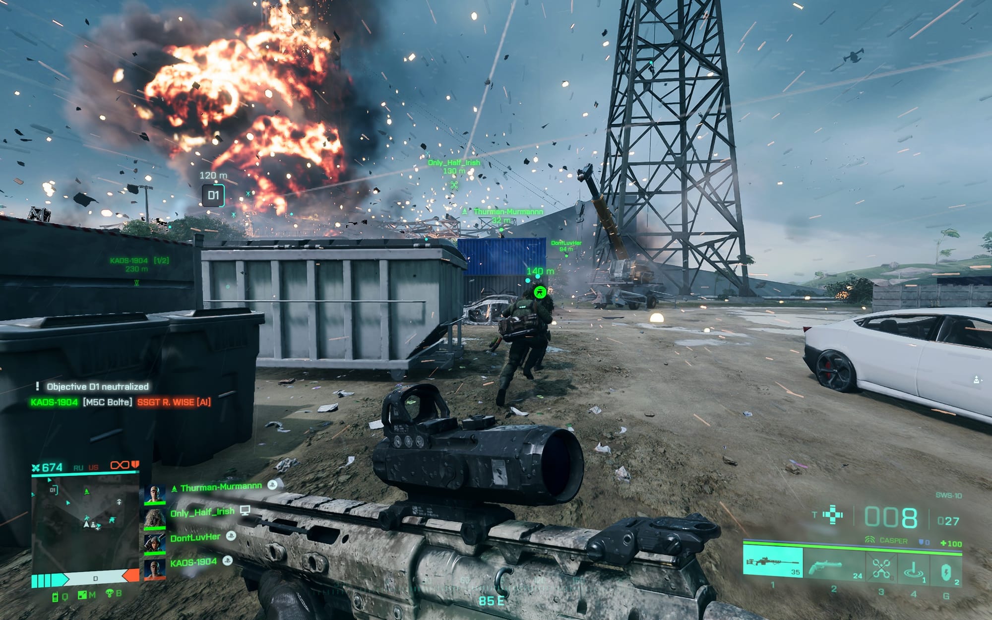 с винтовкой в бой Battlefield 2042 геймплей