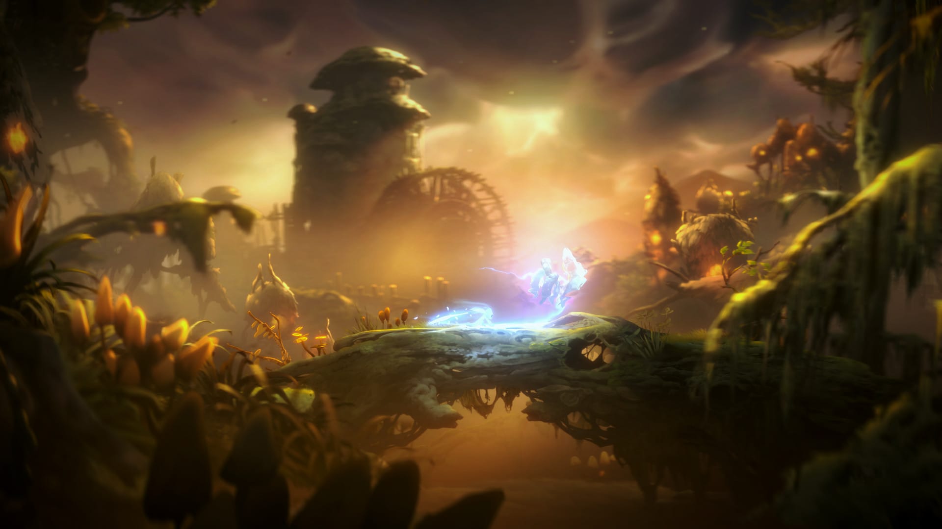 фантастический пейзаж в Ori and the Will of the Wisps