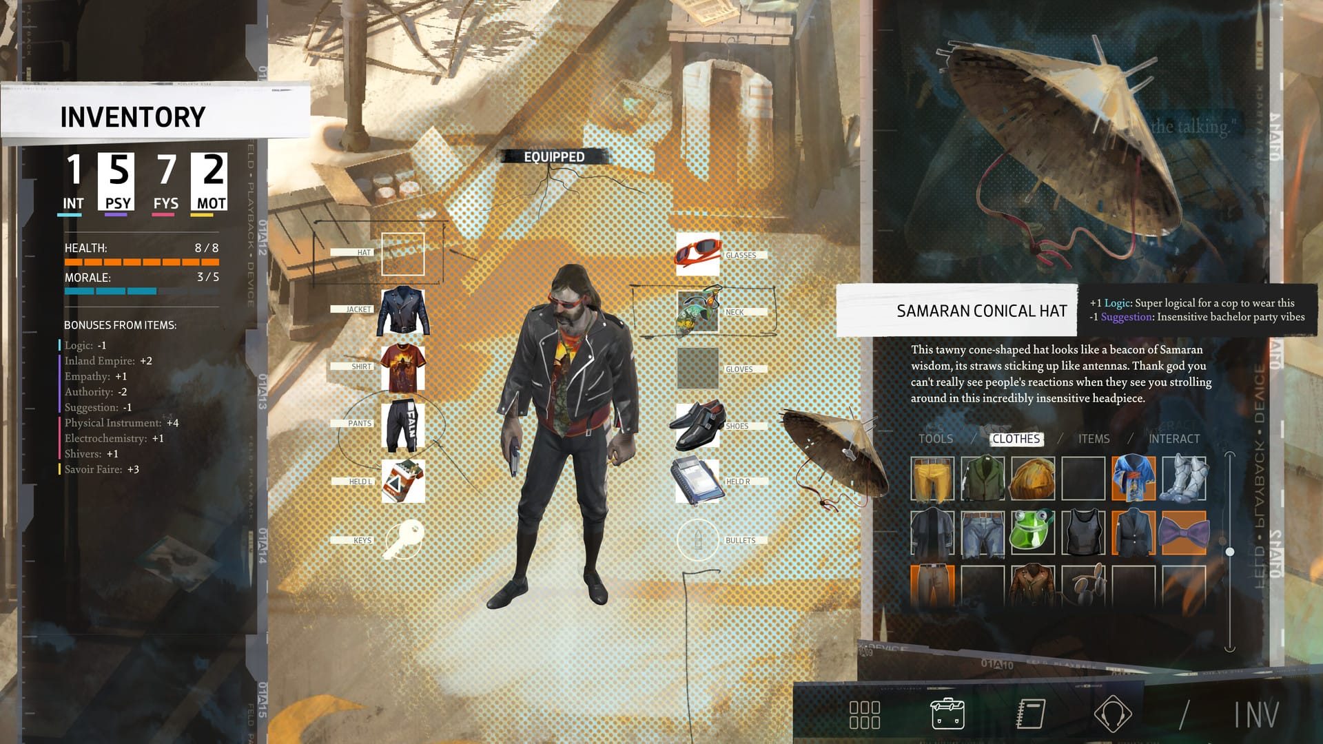 апгрейд персонажа в Disco Elysium: The Final Cut