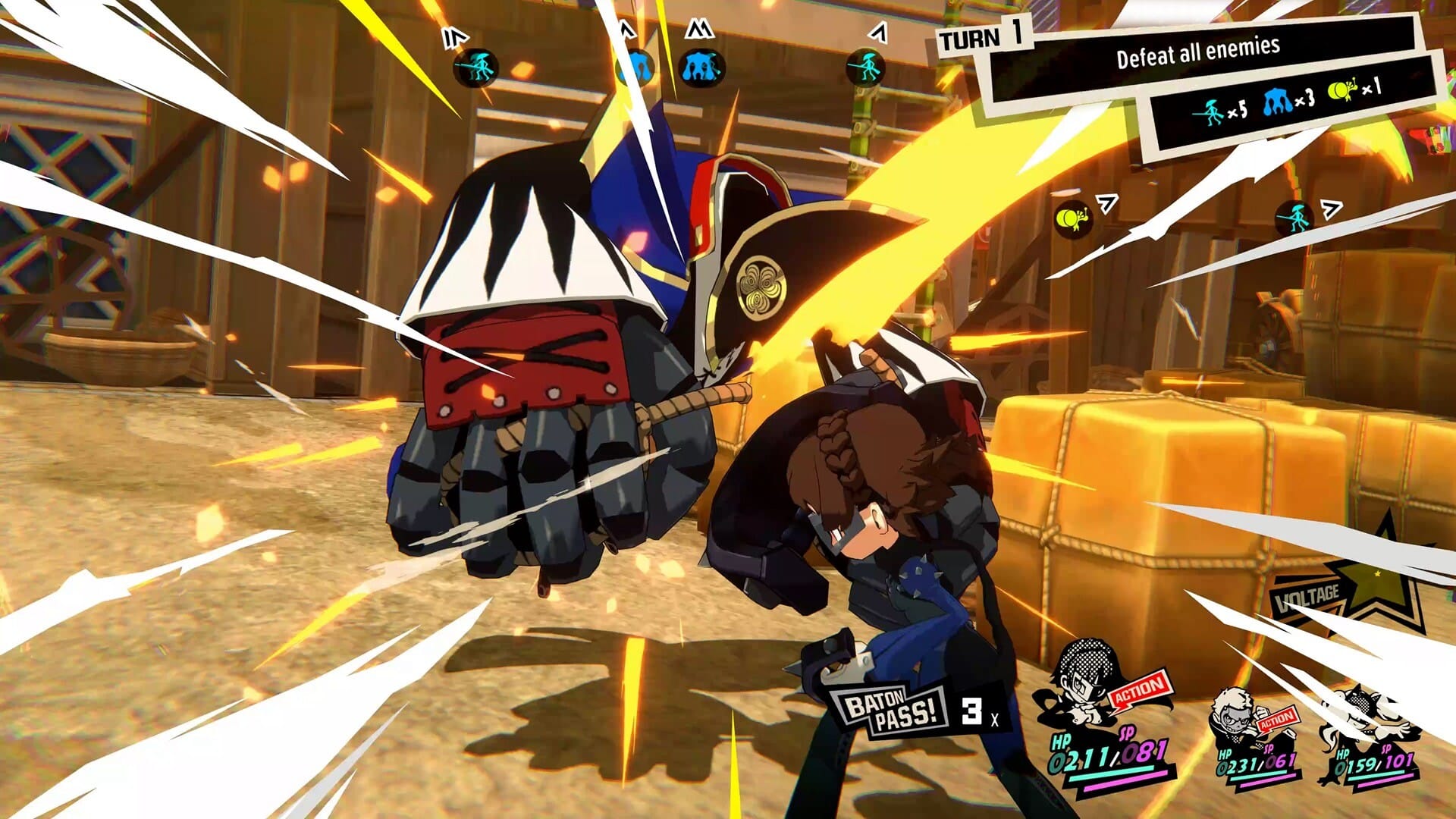 эпичный бой в Persona 5 Tactica