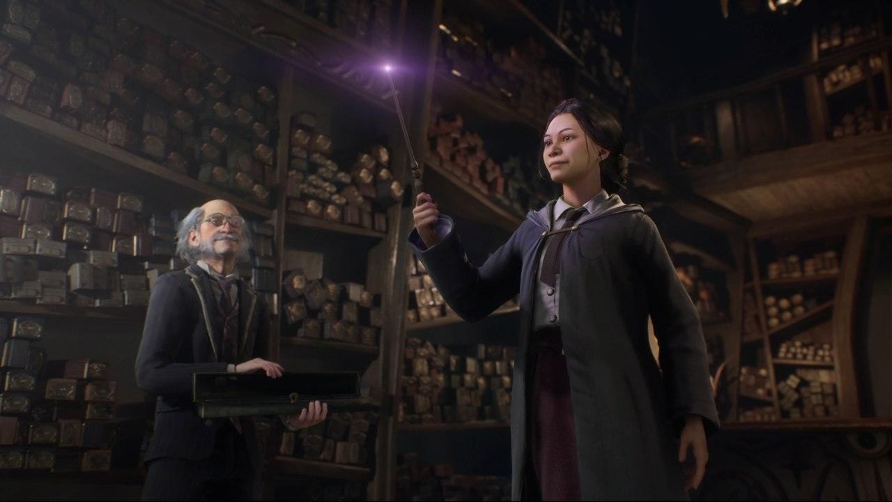 Гербольд Олливандер проводит обучение Hogwarts Legacy