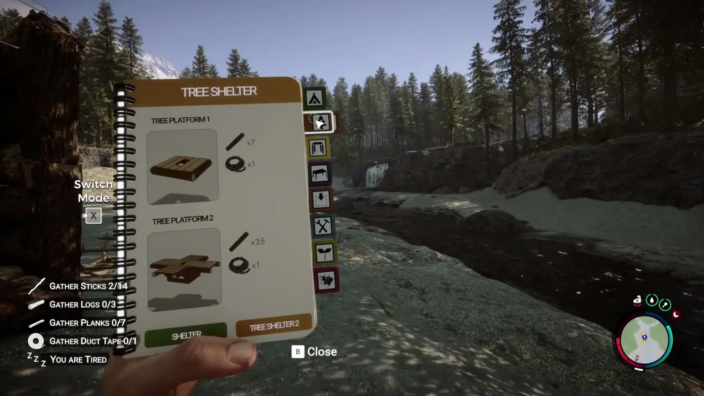 инструкция по сборке укрытия на дереве в Sons Of The Forest