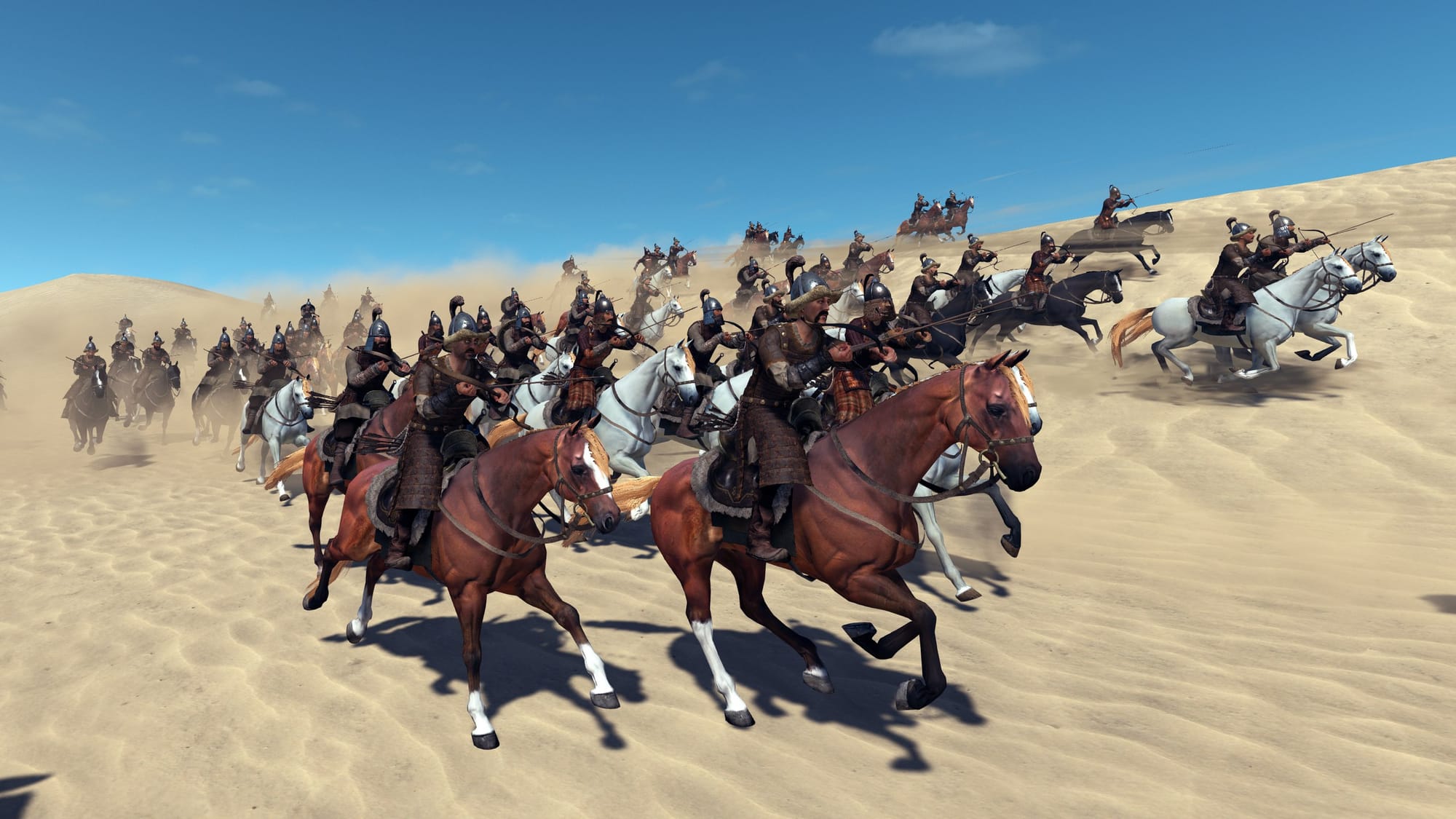 кавалерия скачет по пустыне Mount & Blade II: Bannerlord
