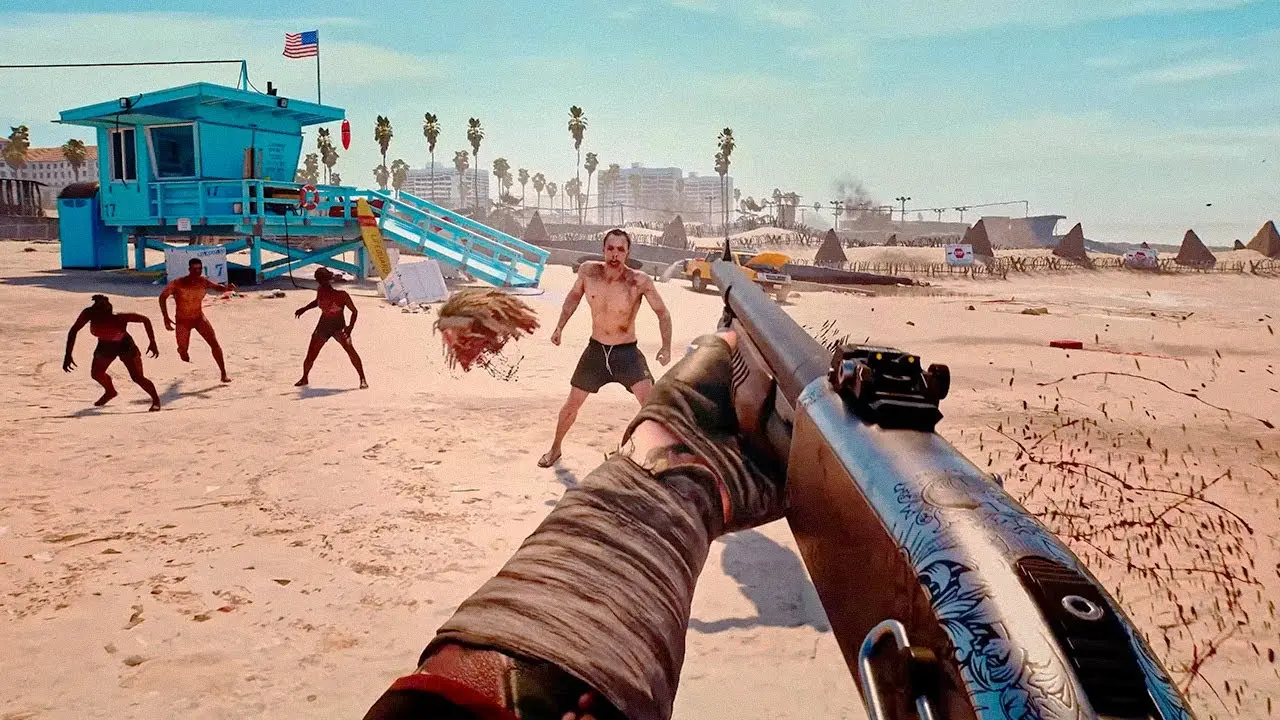 зомби на пляже в Dead Island 2