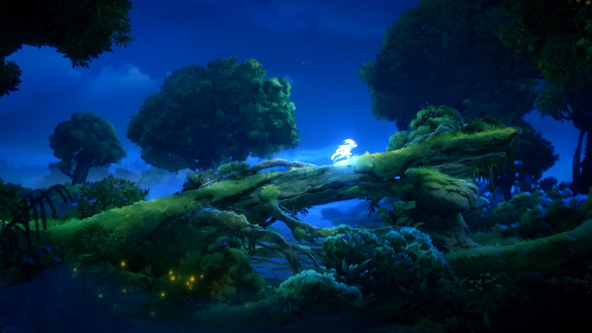 Ори бежит по дереву в Ori and the Will of the Wisps