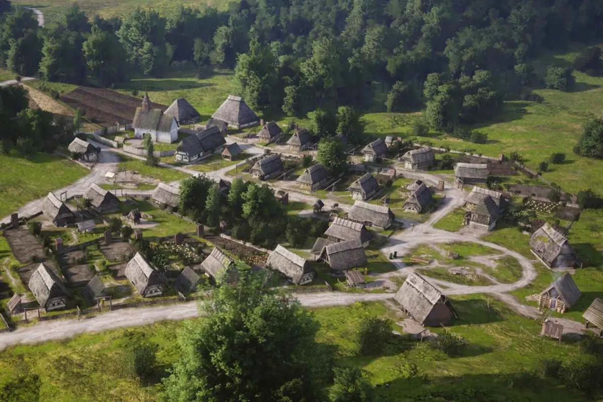 большая деревня в Manor Lords