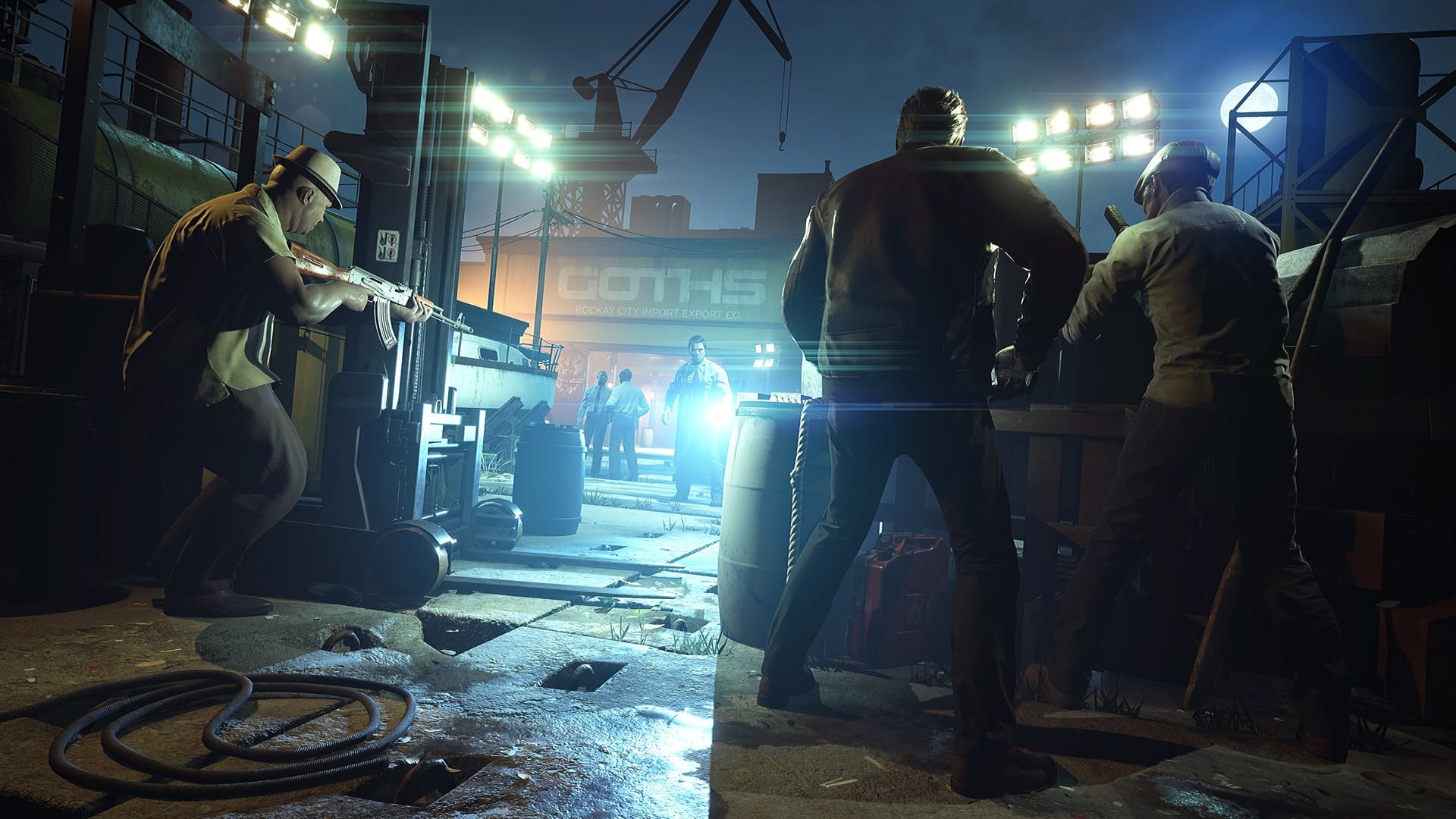 разборки в морском порту Crime Boss: Rockay City