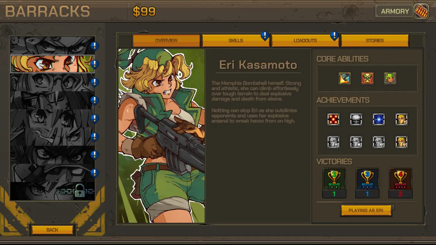 Эри Касамото в Metal Slug Tactics