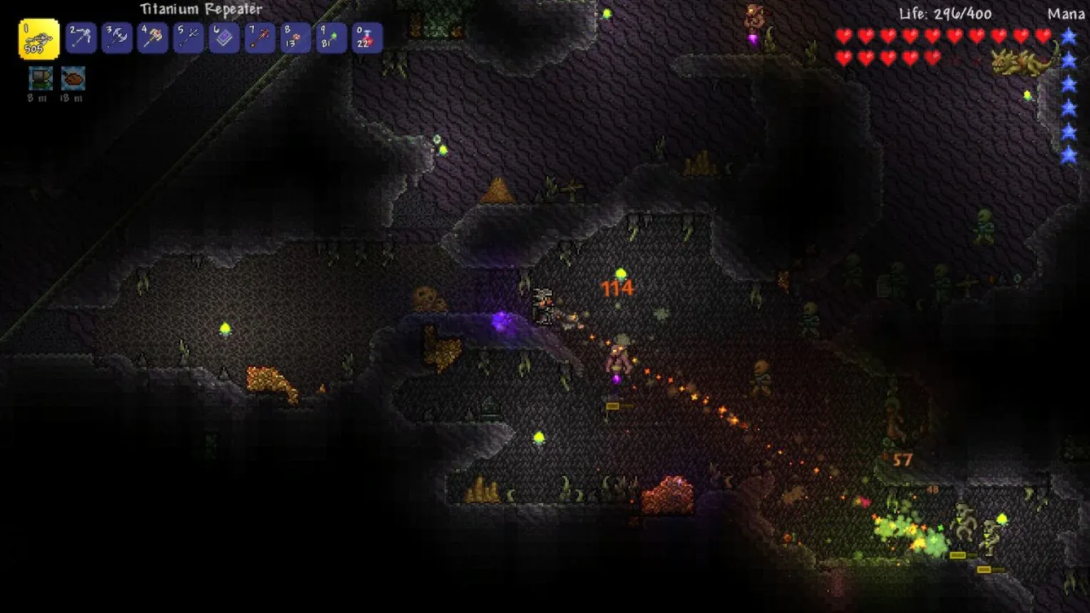 прокладка тоннелей под землей в Terraria