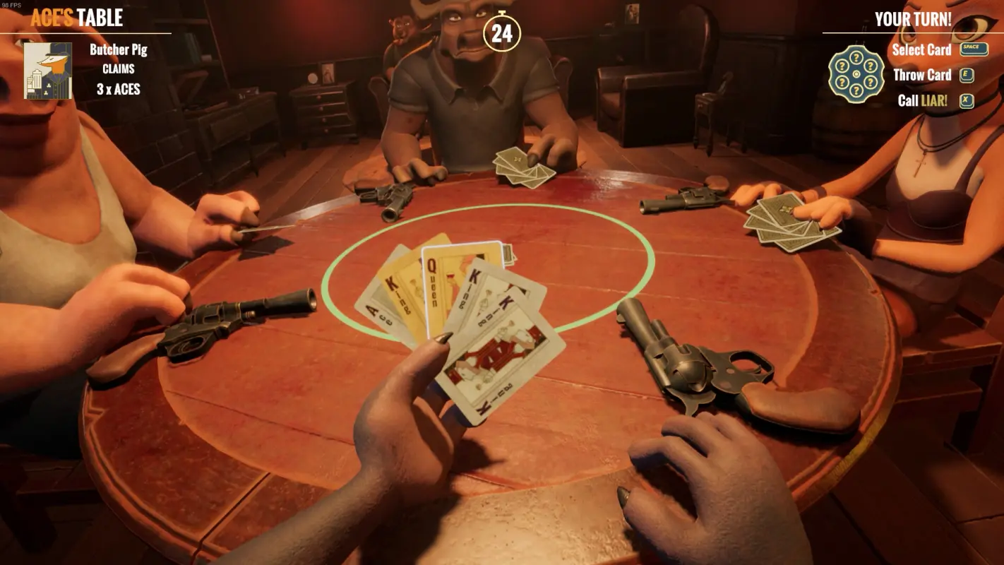 лжец с картами в Liar's Bar