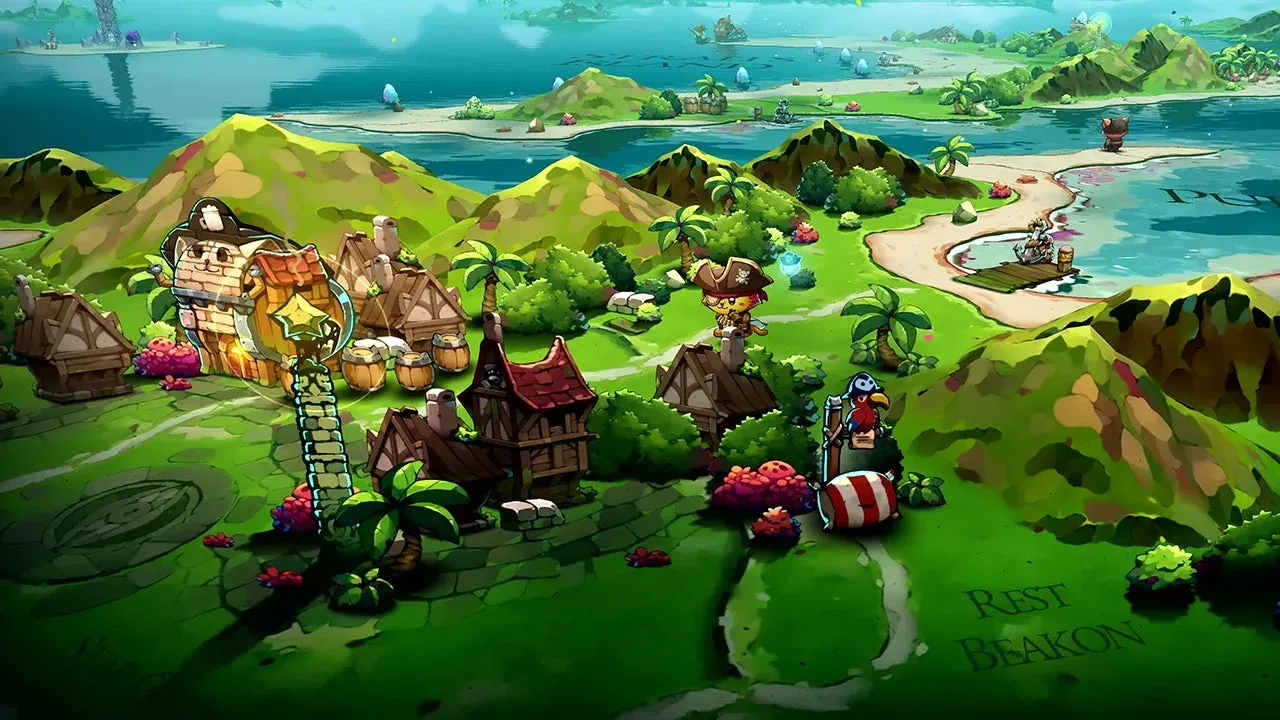 маленькая деревня на острове в Cat Quest III