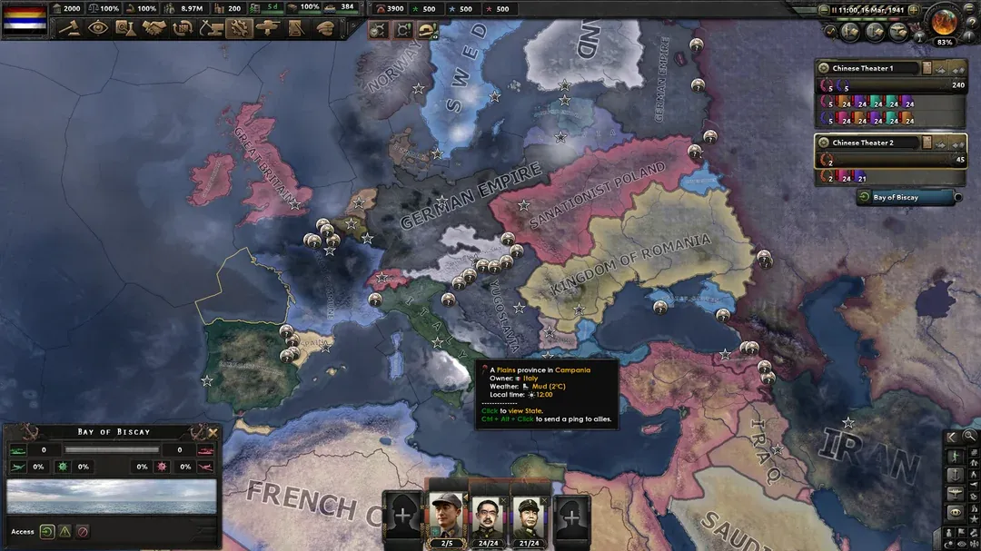 организация атаки в Hearts of Iron IV