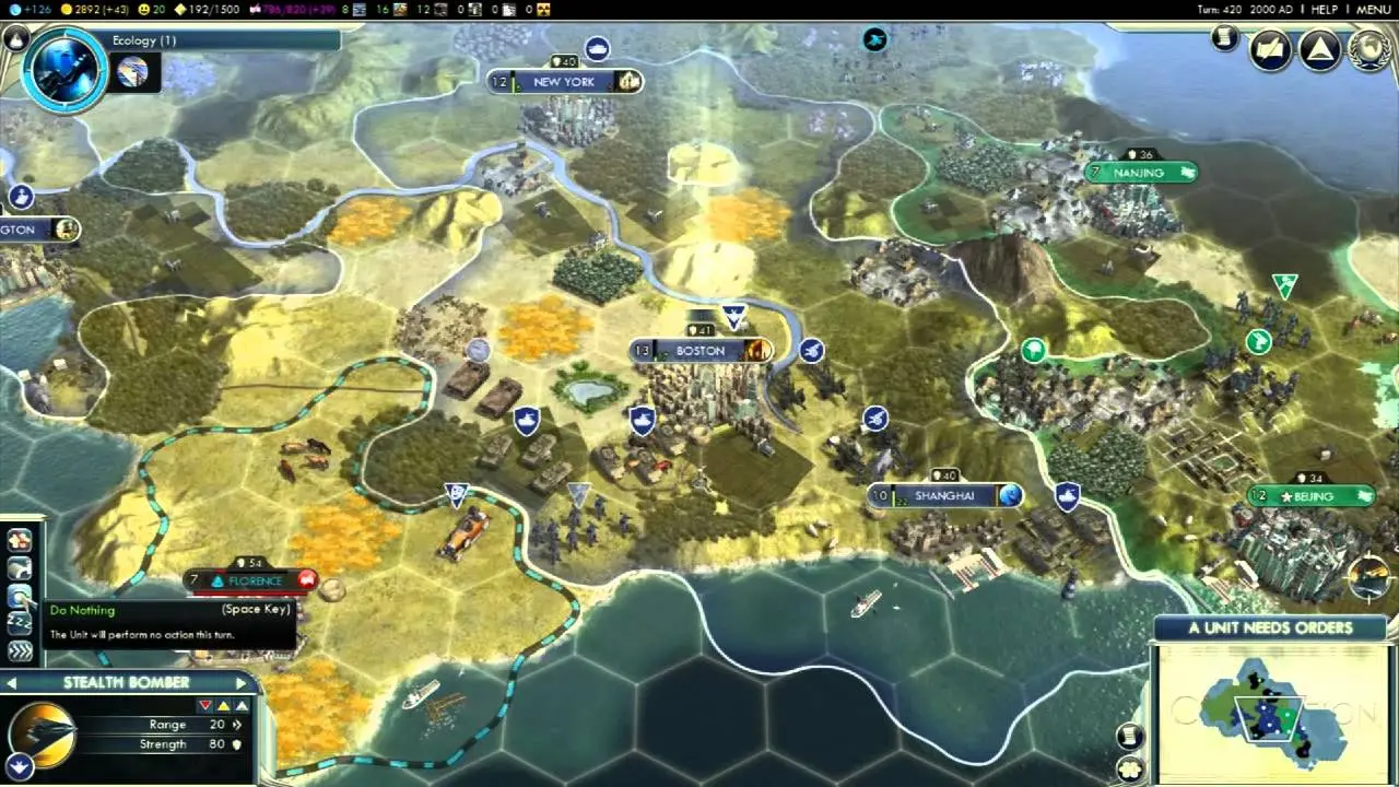 строительство Бостона в Sid Meier's Civilization 5