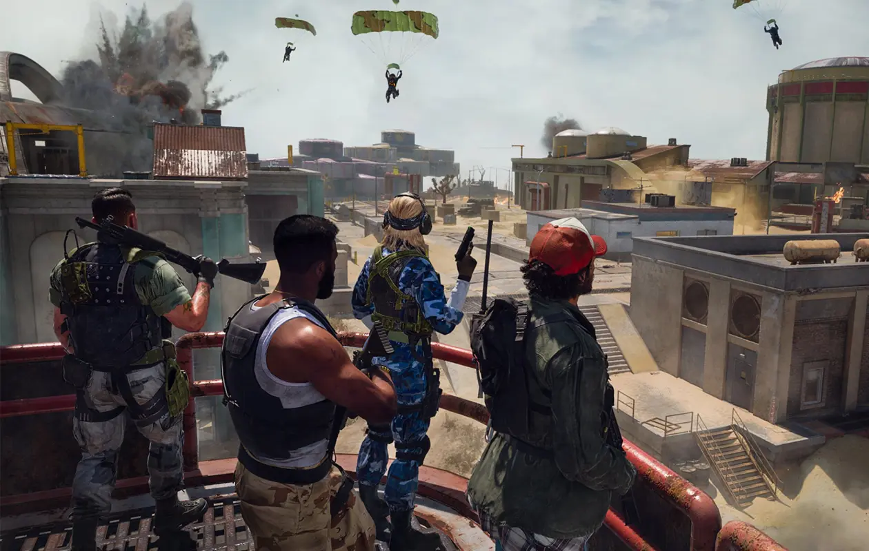 герои встречают гостей с неба в Call of Duty: Black Ops 6