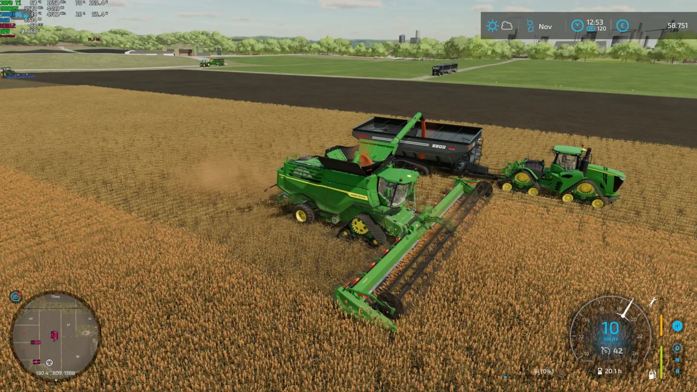 сборка урожая в Farming Simulator 22