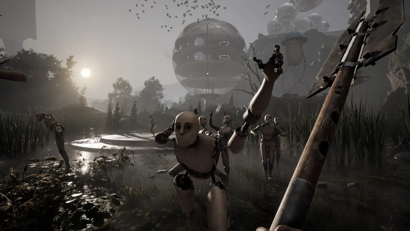 герой с лопатой в Atomic Heart