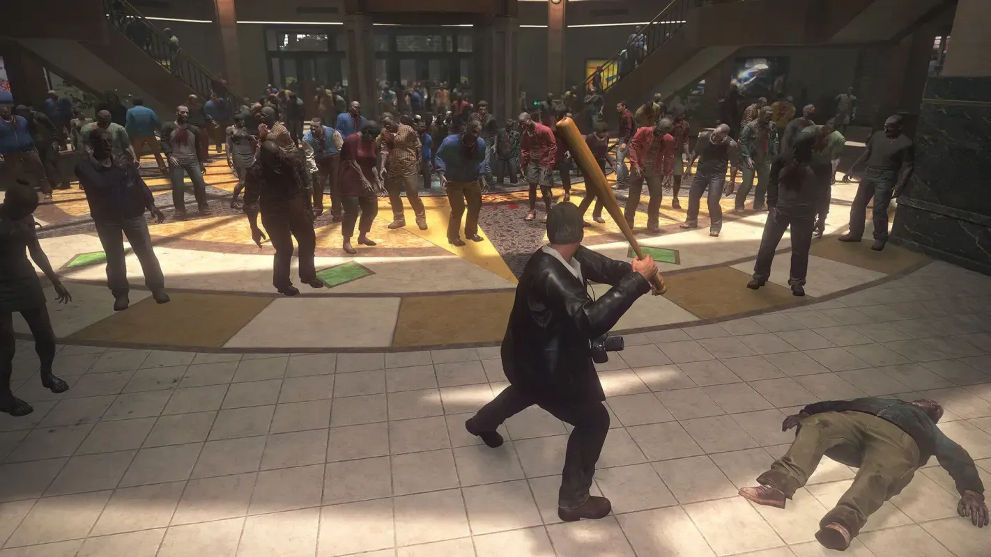 Фрэнк Уэст с битой против зомби в Dead Rising Deluxe Remaster