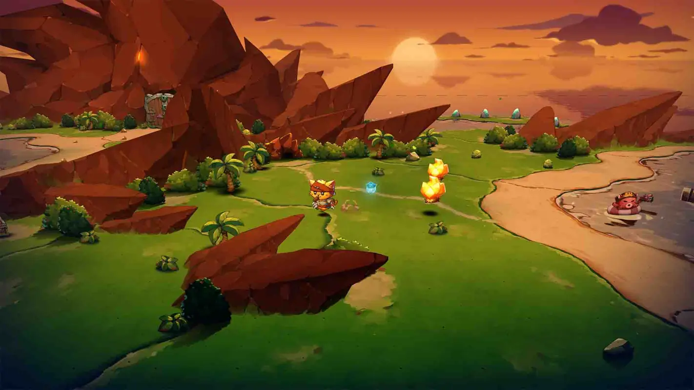котик исследует остров в Cat Quest III
