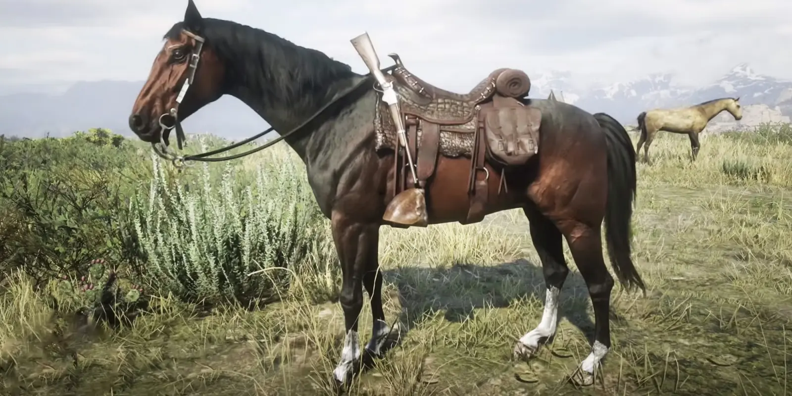 лошадь запряжена в Red Dead Redemption 2